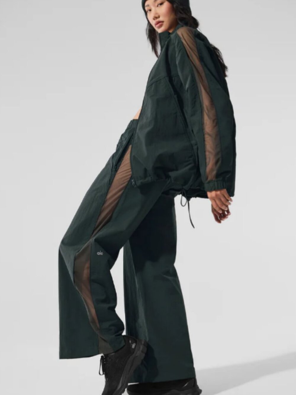 Alo High-Waist Origin Wide Leg Track Pant